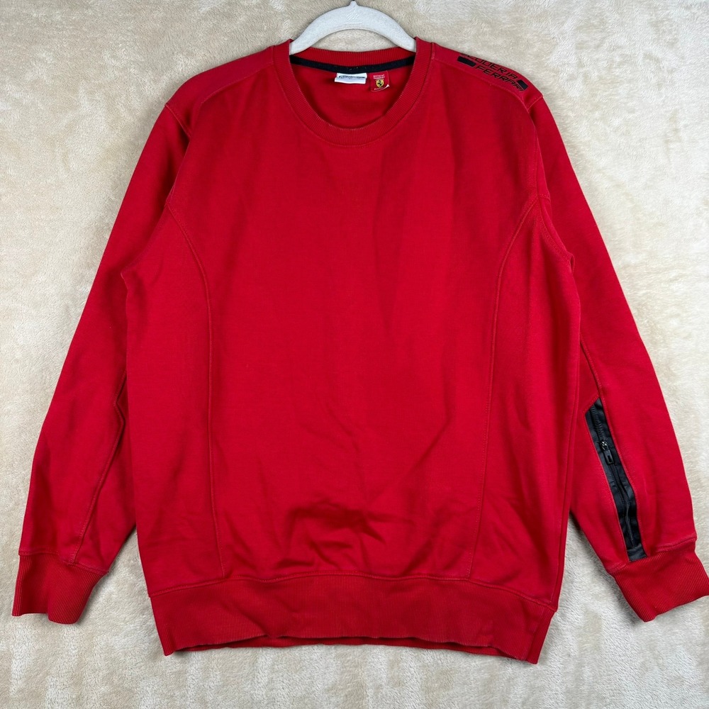 Puma Scuderia Ferrari‎ Red Crewneck Sweatshirt XL F1 Motorsport Logo Streetwear